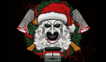 Cartel oficial de Halloween Horror Nights Universal Hollywood 2026 con Art the Clown y casas del terror