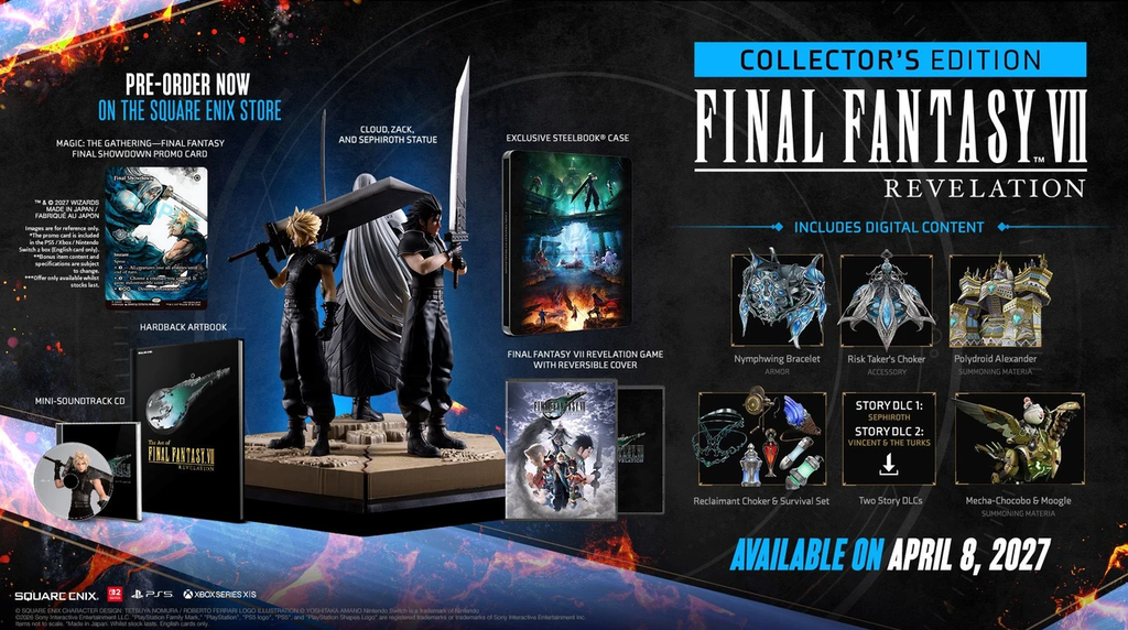 Final Fantasy VII Revelation fecha de lanzamiento. Edición de colección