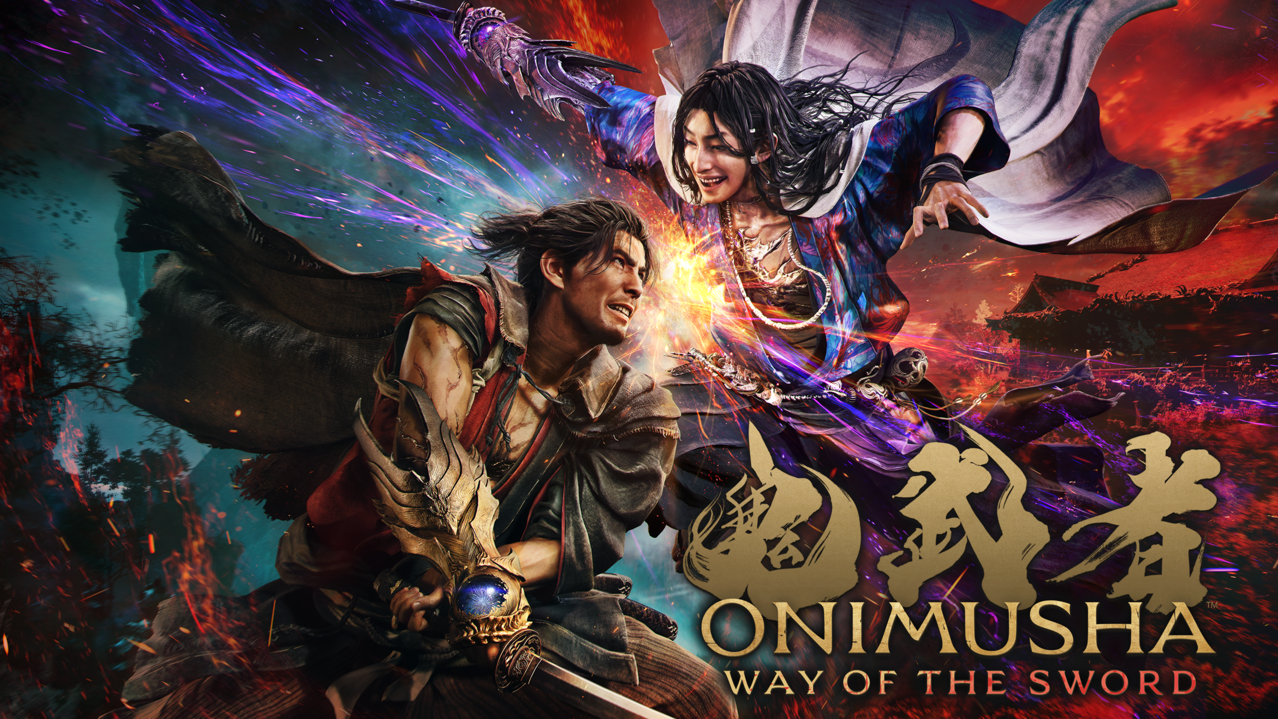 Miyamoto Musashi empuñando su katana en Onimusha Way of the Sword de Capcom