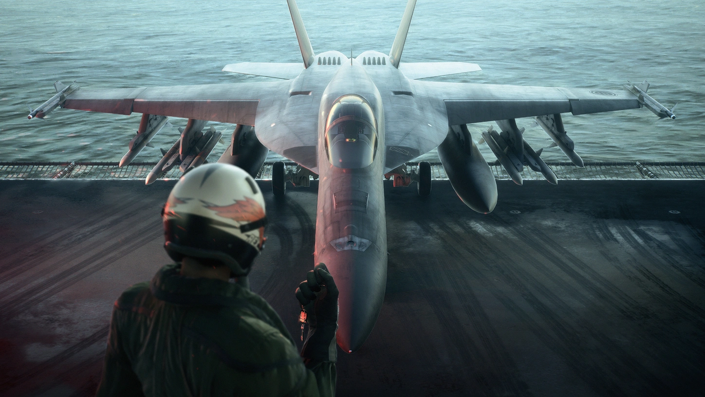 ACE COMBAT 8 tráiler de historia de Wings of Theve con un caza en combate aéreo